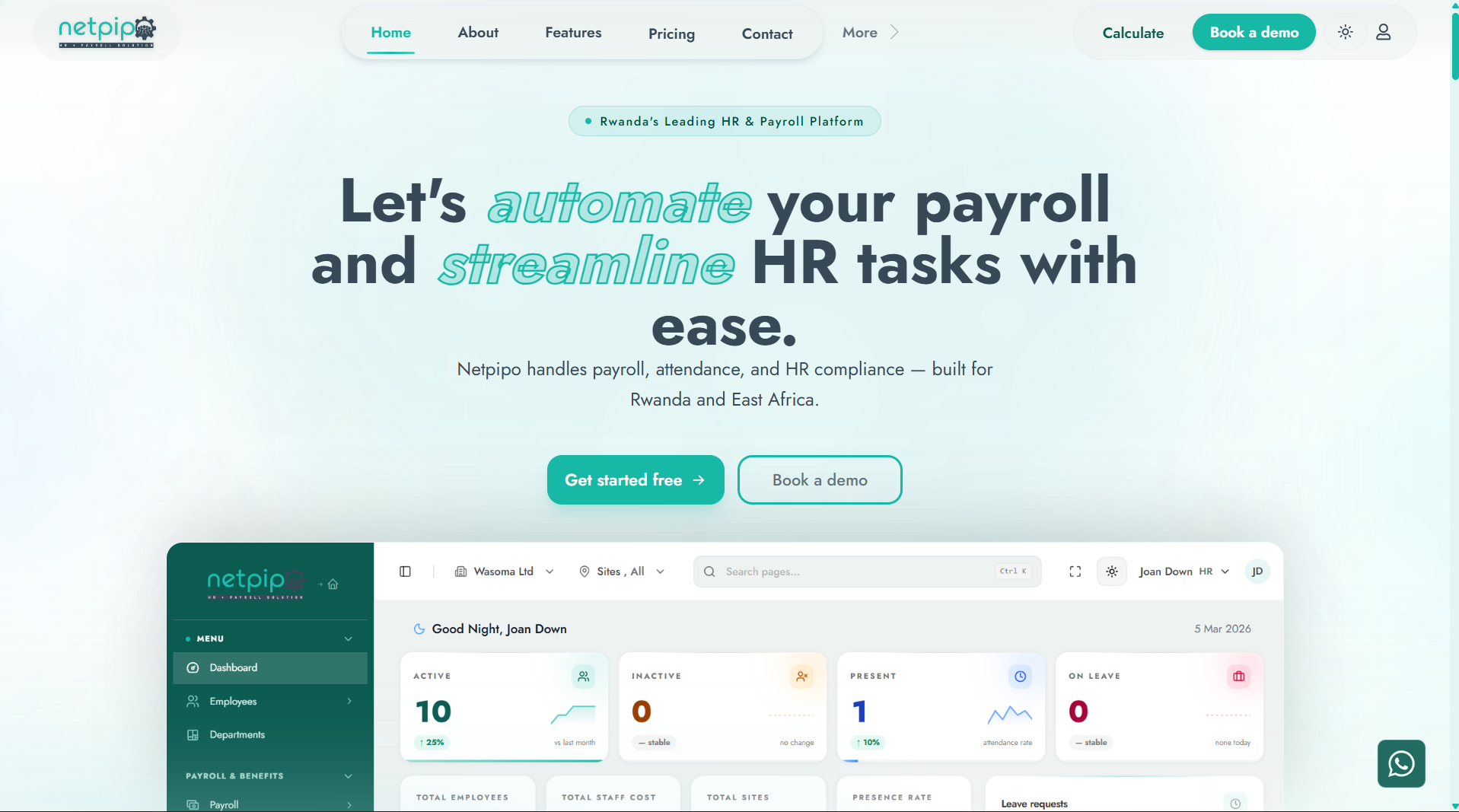 Netpipo HR and payroll SaaS image